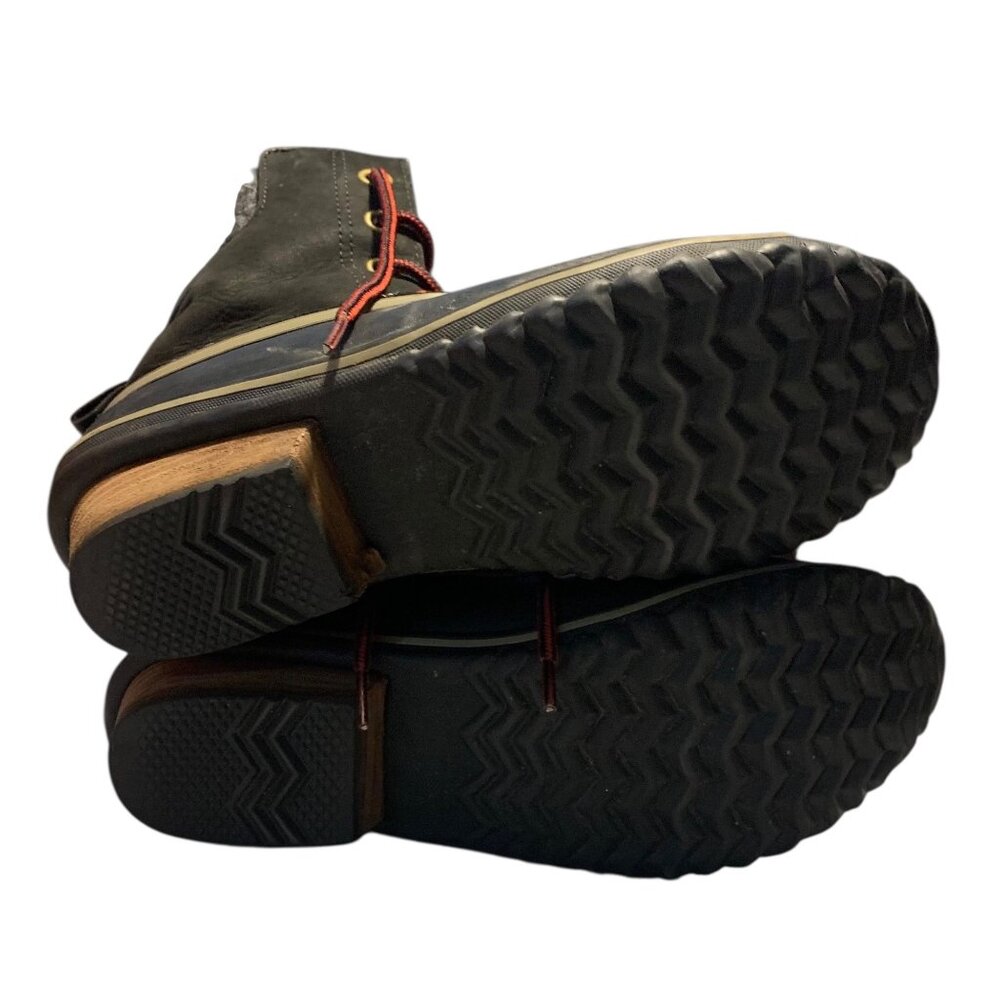 SOREL Gray + Black Slimpack II Waterproof Lace-Up Women's Duck Boots Size 8.5 - Picture 8 of 9